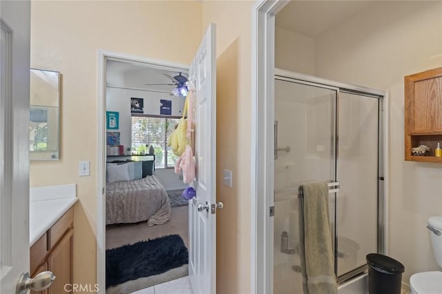 34722 Fairport Way, Yucaipa, CA 92399 - ensuite bathroom featuring a shower stall and vanity