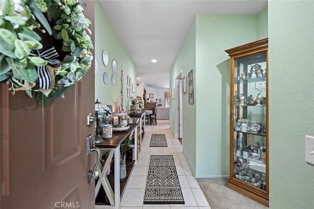 34722 Fairport Way, Yucaipa, CA 92399 - corridor with light tile patterned floors and recessed lighting