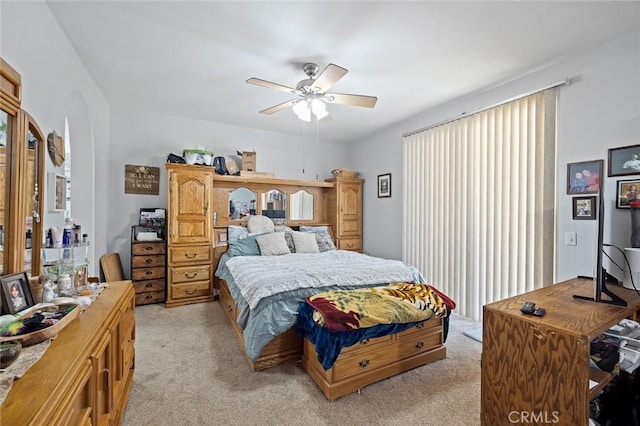 34722 Fairport Way, Yucaipa, CA 92399 - bedroom featuring light carpet and ceiling fan