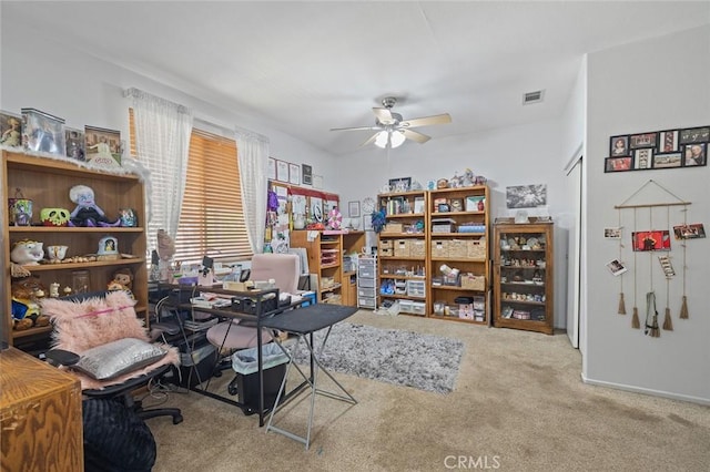 34722 Fairport Way, Yucaipa, CA 92399 - carpeted office space with ceiling fan