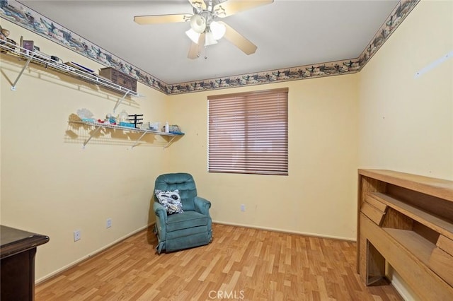 34722 Fairport Way, Yucaipa, CA 92399 - unfurnished room with wood finished floors and a ceiling fan