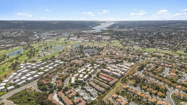 2352 Altisma Way Unit 13, Carlsbad, CA 92009 - aerial view of property and surrounding area with a large body of water, nearby suburban area, and a golf club