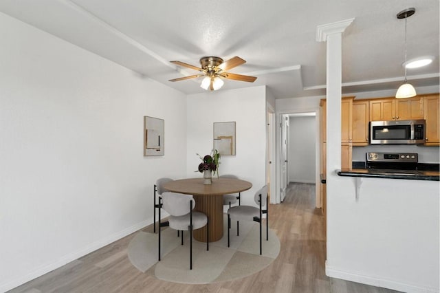 4074 48th St Unit 3, San Diego, CA 92105 - dining room featuring light wood finished floors and ceiling fan