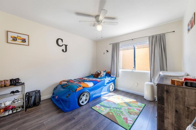 2041 E Grand Ave Unit 19, Escondido, CA 92027 - bedroom with wood finished floors and ceiling fan