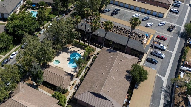 2041 E Grand Ave Unit 19, Escondido, CA 92027 - aerial view of property's location featuring a pool