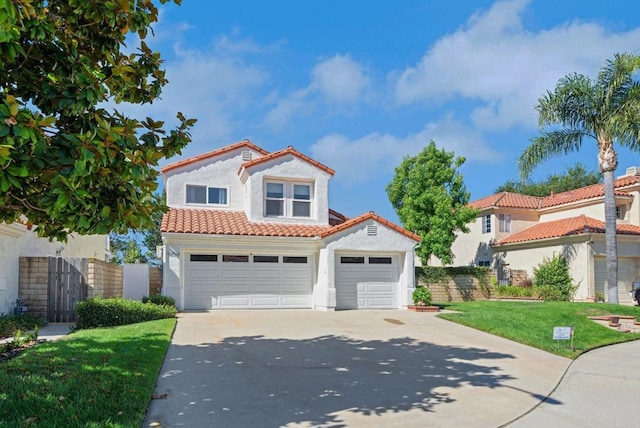 15716 Milne Cir, Moorpark, CA 93021 - mediterranean / spanish-style house with a tiled roof, stucco siding, driveway, and an attached garage