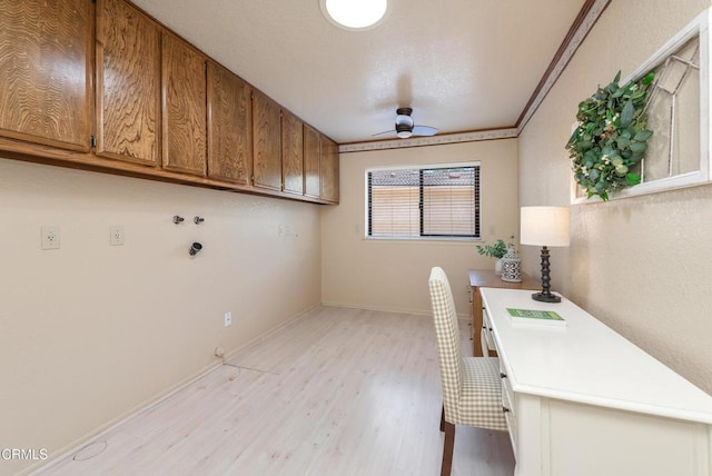 6357 Irena Ave, Camarillo, CA 93012 - unfurnished office with light wood-type flooring and ceiling fan