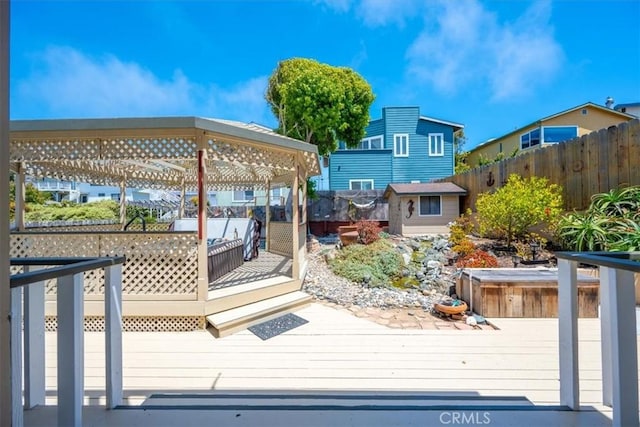1232 10th St, Los Osos, CA 93402 - deck with a gazebo and a storage unit