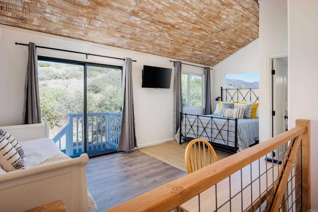 1298 Willowside, Alpine, CA 91901 - living room featuring wooden ceiling, wood finished floors, and lofted ceiling