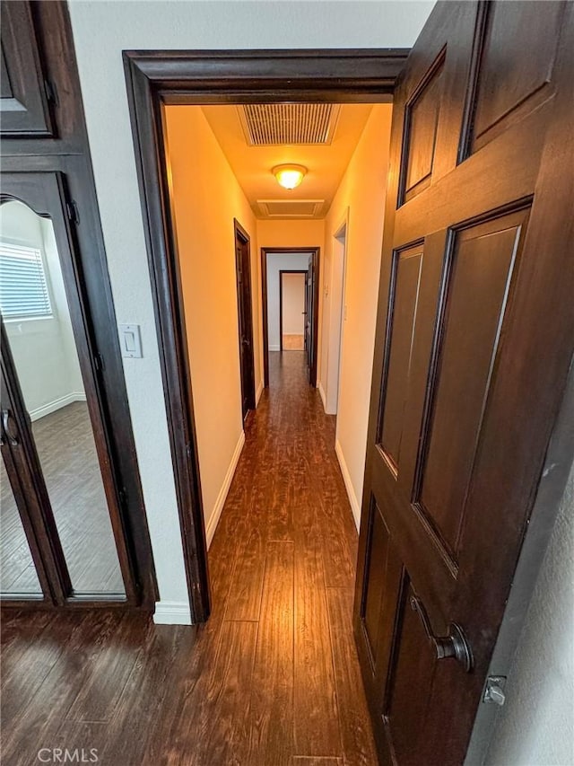 4021 York Blvd, Glassell Park, CA 90065 - hallway featuring dark wood finished floors and baseboards