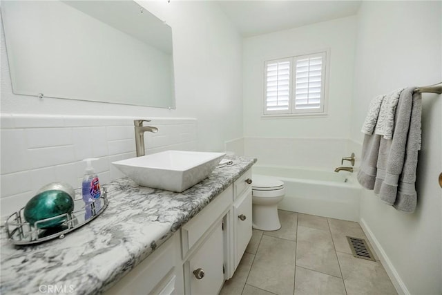1721 Myrtlewood Dr, Ceres, CA 95307 - full bathroom with vanity, a bath, and tile patterned flooring