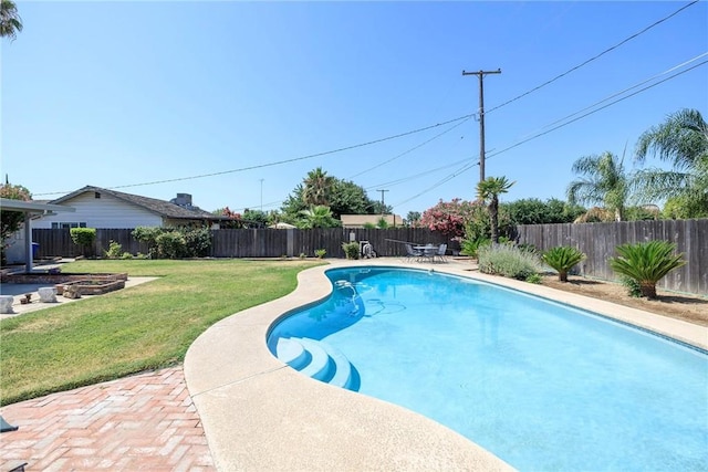 1721 Myrtlewood Dr, Ceres, CA 95307 - view of swimming pool with a fenced backyard and a patio area