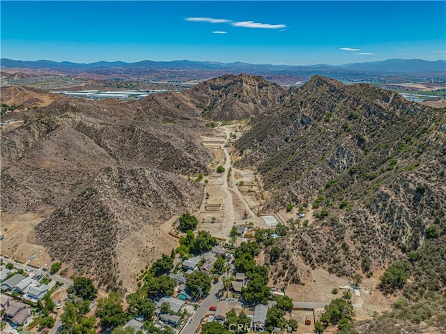 29701 Jackson St, Castaic, CA 91384 - aerial view of property's location featuring a mountain backdrop