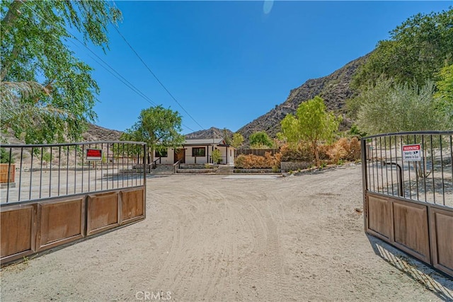 29701 Jackson St, Castaic, CA 91384 - view of yard with a mountain view and a gate