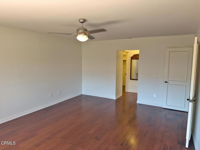 37134 Village 37, Camarillo, CA 93012 - spare room featuring dark wood-style flooring and a ceiling fan