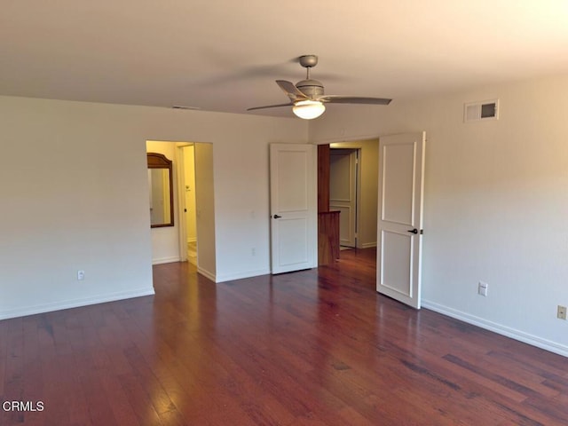 37134 Village 37, Camarillo, CA 93012 - spare room featuring a ceiling fan and dark wood-type flooring