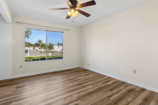 1523 Temple Heights Dr, Oceanside, CA 92056 - spare room featuring wood finished floors and a ceiling fan