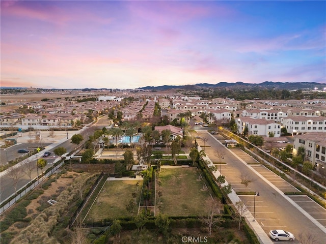 27555 Mountainside St, Menifee, CA 92584 - aerial view at dusk of a residential view and a mountain view