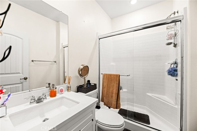 27555 Mountainside St, Menifee, CA 92584 - bathroom featuring a stall shower and vanity