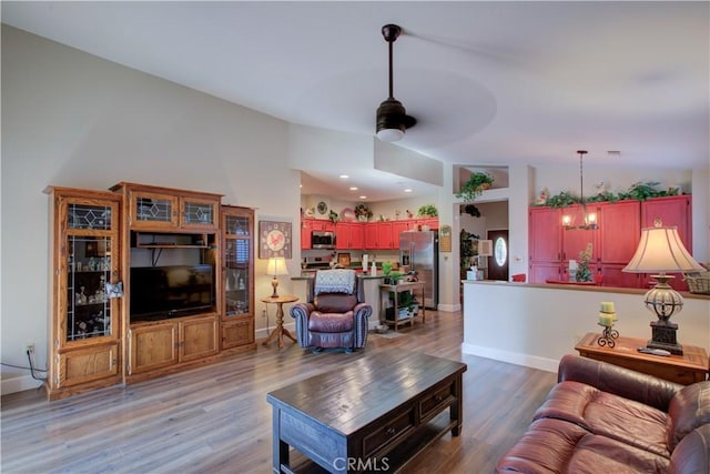 1320 Fairway Dr, Atwater, CA 95301 - living room with a chandelier and wood finished floors