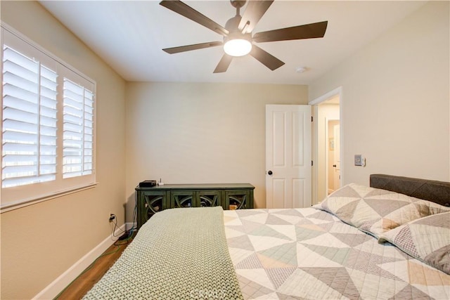 1320 Fairway Dr, Atwater, CA 95301 - bedroom featuring wood finished floors and ceiling fan
