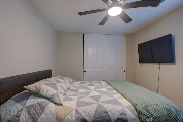 1320 Fairway Dr, Atwater, CA 95301 - bedroom featuring a closet and ceiling fan