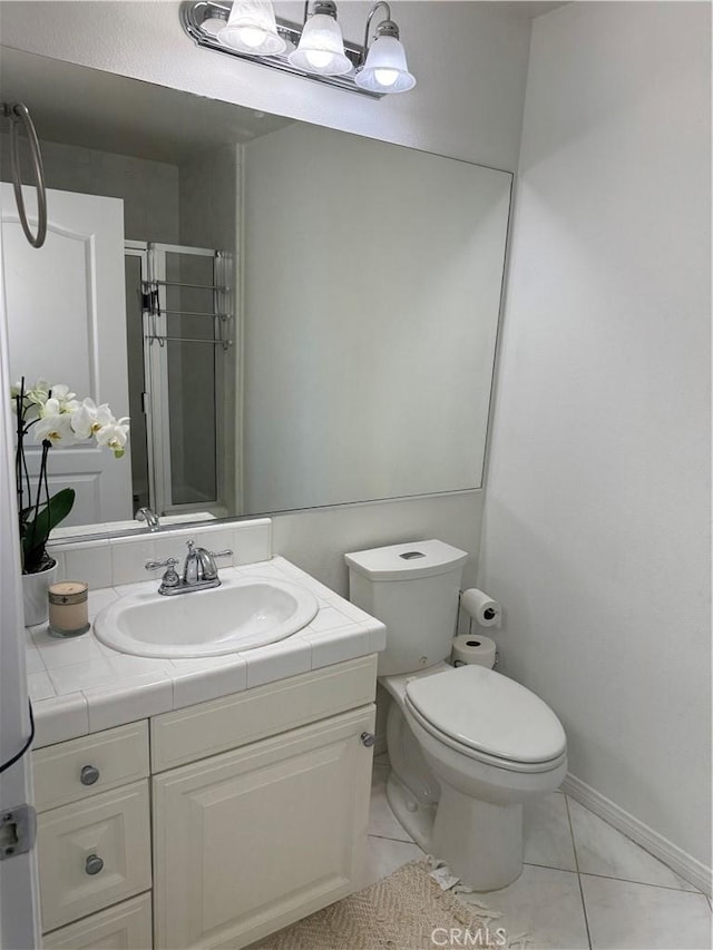 3120 Sepulveda Blvd Unit 409, Torrance, CA 90505 - bathroom with vanity, tile patterned floors, and a shower stall