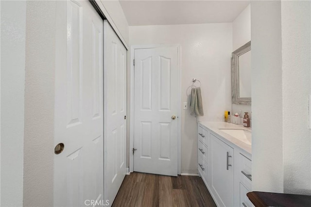 4742 Pauline Pl, Kelseyville, CA 95451 - bathroom with vanity and wood finished floors