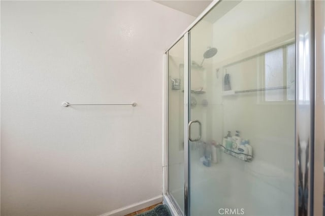 4742 Pauline Pl, Kelseyville, CA 95451 - bathroom with a stall shower and baseboards