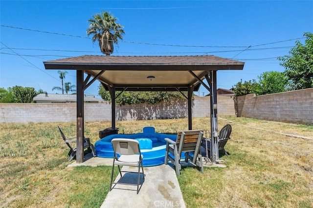 5228 N G St, San Bernardino, CA 92407 - fenced backyard featuring a gazebo