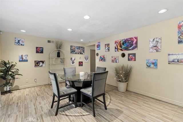 5228 N G St, San Bernardino, CA 92407 - dining area featuring recessed lighting and light wood-type flooring
