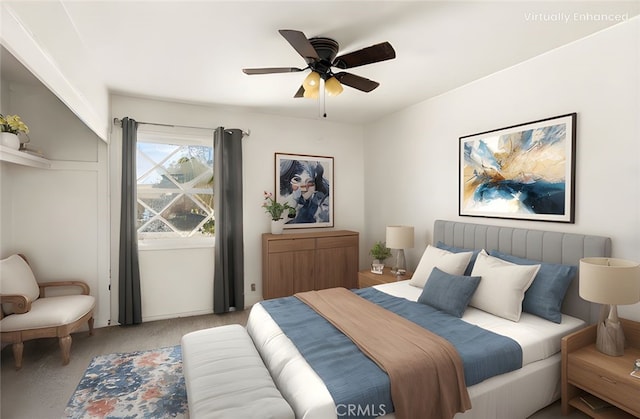 473 W Roberta Ave, Fullerton, CA 92832 - bedroom featuring carpet floors and ceiling fan