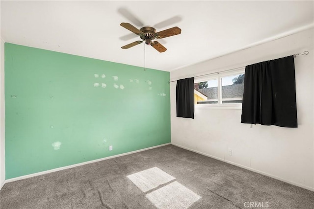 473 W Roberta Ave, Fullerton, CA 92832 - carpeted empty room featuring ceiling fan and baseboards