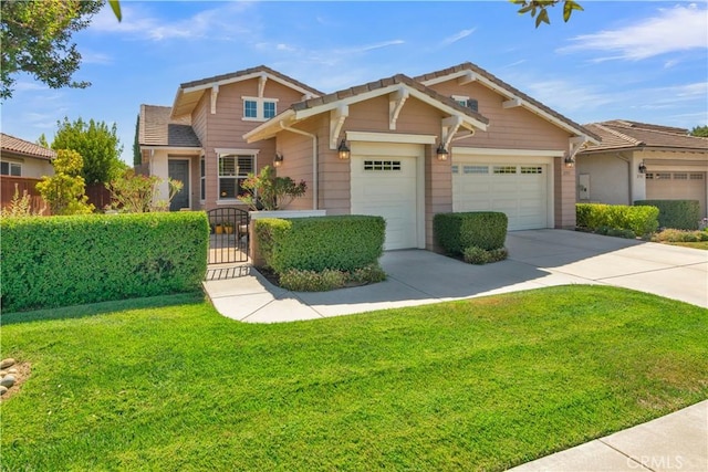 2757 Traditions, Paso Robles, CA 93446 - craftsman inspired home with an attached garage, concrete driveway, and a gate