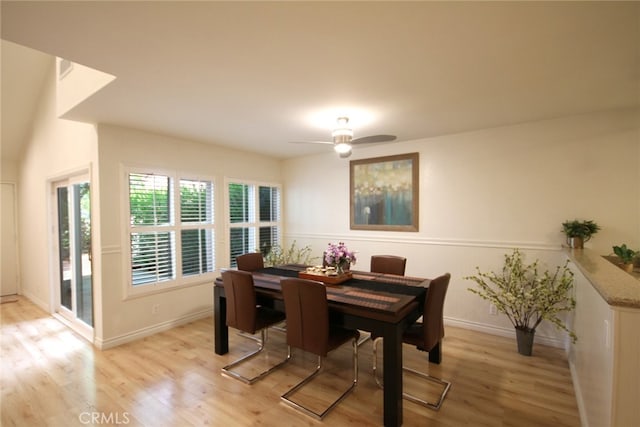 800 Via Colinas, Westlake Village, CA 91362 - dining room featuring light wood-type flooring and a ceiling fan