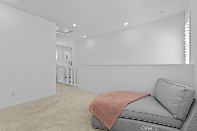 4408 S Grant Paseo, Ontario, CA 91762 - sitting room with attic access, recessed lighting, and carpet