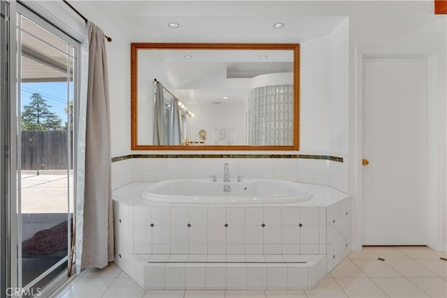 406 Eucalyptus Dr, Redlands, CA 92373 - full bath featuring tile patterned floors and a bath