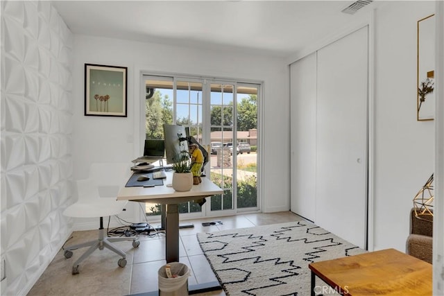 406 Eucalyptus Dr, Redlands, CA 92373 - home office featuring light tile patterned floors