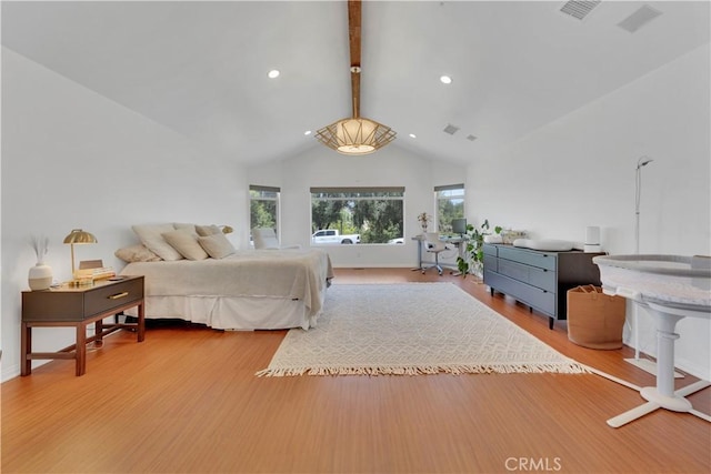 406 Eucalyptus Dr, Redlands, CA 92373 - bedroom with light wood-style floors and recessed lighting