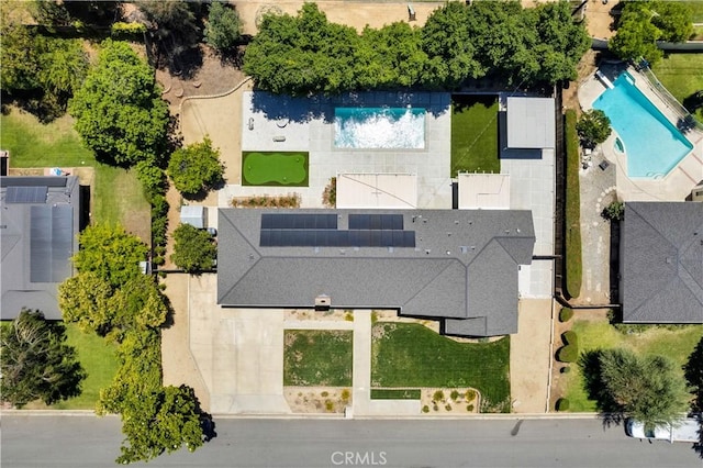 406 Eucalyptus Dr, Redlands, CA 92373 - drone / aerial view of a pool area
