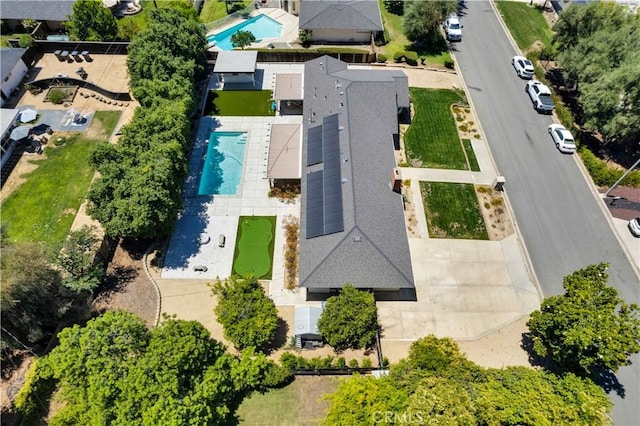 406 Eucalyptus Dr, Redlands, CA 92373 - bird's eye view of a pool