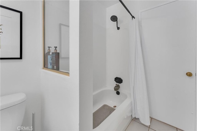 406 Eucalyptus Dr, Redlands, CA 92373 - bathroom with shower / bath combo with shower curtain and tile patterned flooring
