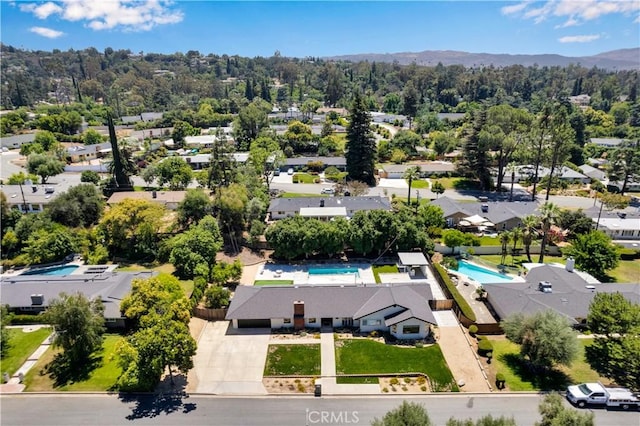406 Eucalyptus Dr, Redlands, CA 92373 - aerial view of residential area with a pool