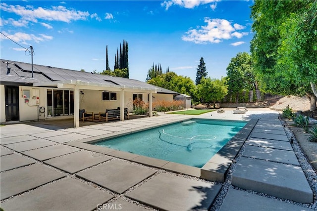 406 Eucalyptus Dr, Redlands, CA 92373 - view of pool featuring a patio area and outdoor lounge area