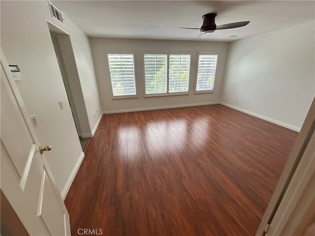 39877 Worthington Pl, Temecula, CA 92591 - unfurnished room with a ceiling fan and dark wood-style flooring