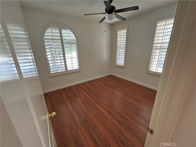 39877 Worthington Pl, Temecula, CA 92591 - spare room with wood finished floors and a ceiling fan