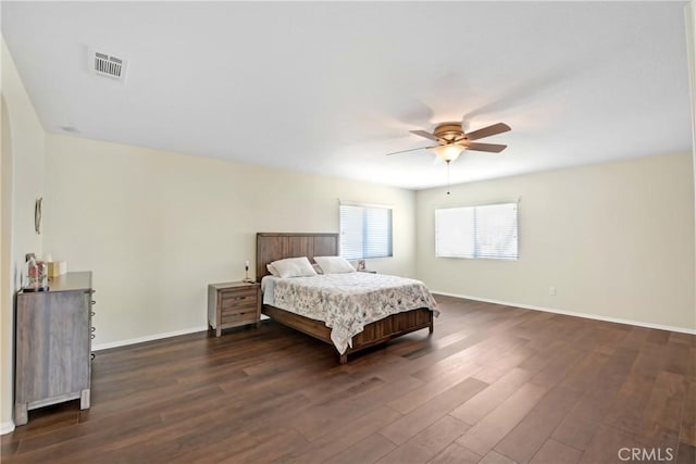 15247 Bandera Way, Victorville, CA 92394 - bedroom with dark wood-style flooring and ceiling fan