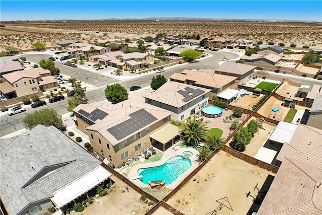 15247 Bandera Way, Victorville, CA 92394 - aerial perspective of suburban area featuring a pool area and a desert landscape