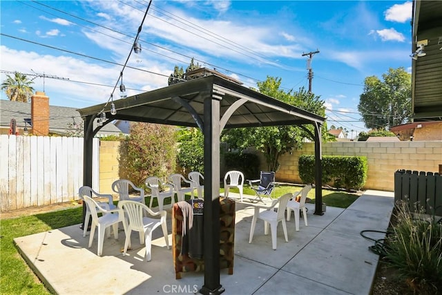 1305 W Beverly Dr, Orange, CA 92868 - fenced backyard featuring a gazebo and a patio area