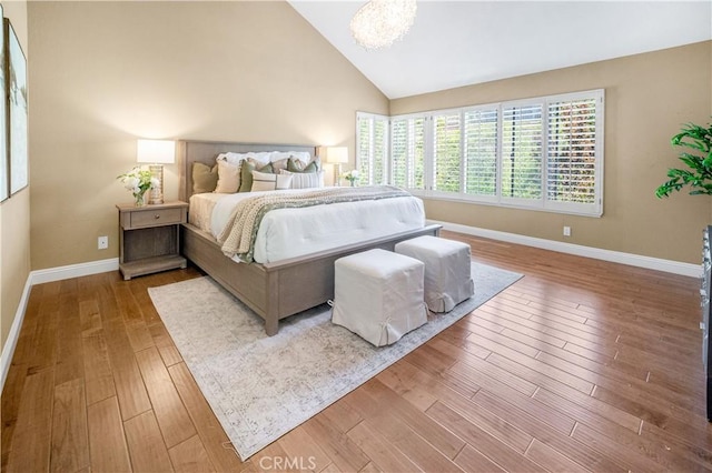 24676 Vista Cerritos, Calabasas, CA 91302 - bedroom featuring wood finished floors and high vaulted ceiling